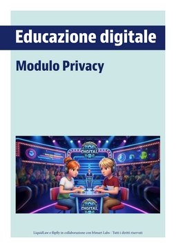 Educazione digitale - Modulo Privacy
